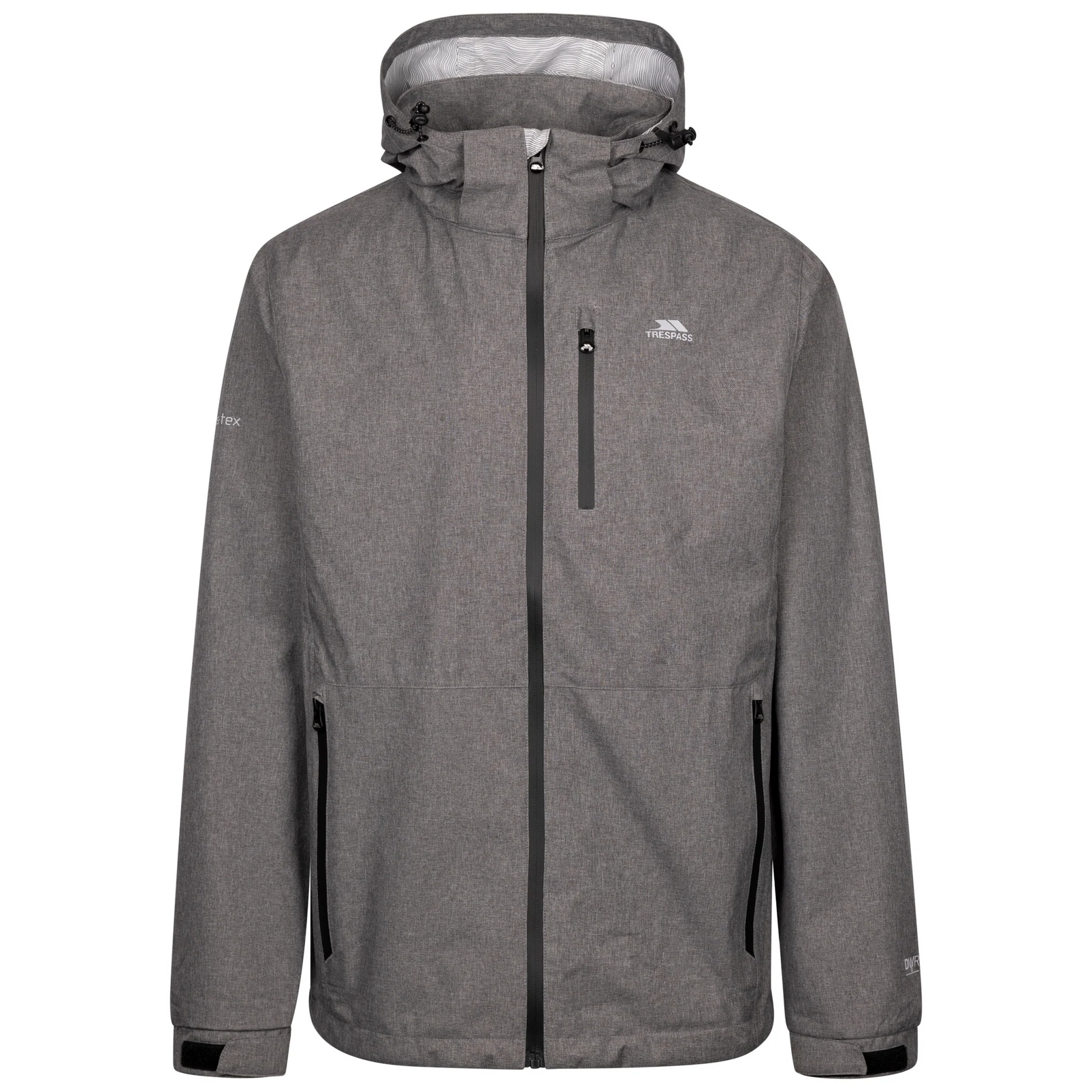 Trespass Mens Farlesthorpe Outdoor Jacket Grey Marl - Image 3