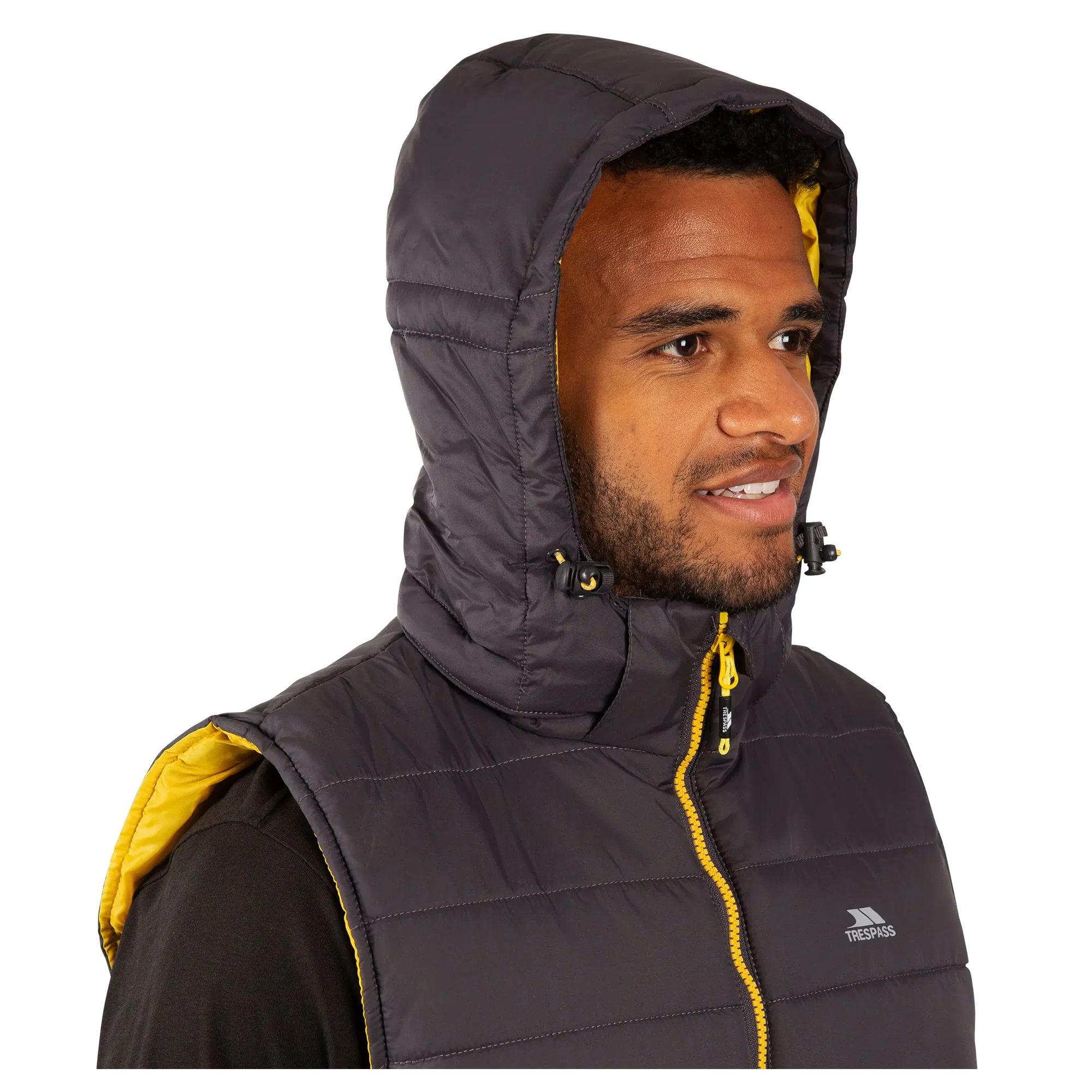 Trespass Mens Franklyn Padded Gilet Dark Grey - Image 4