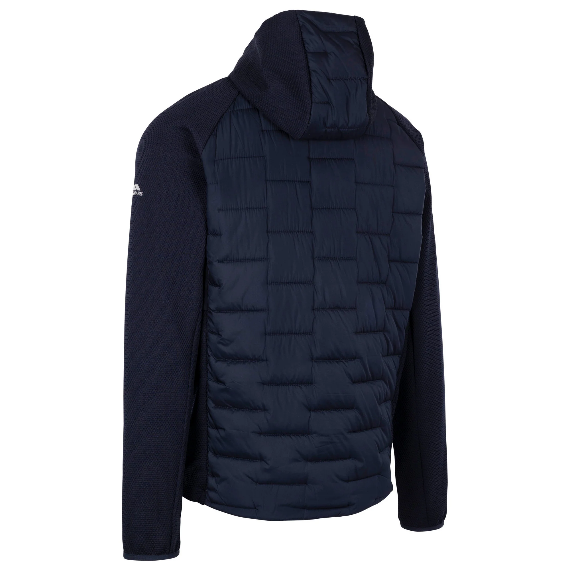 Trespass Mens Heber Hybrid Hoodie Navy - Image 2