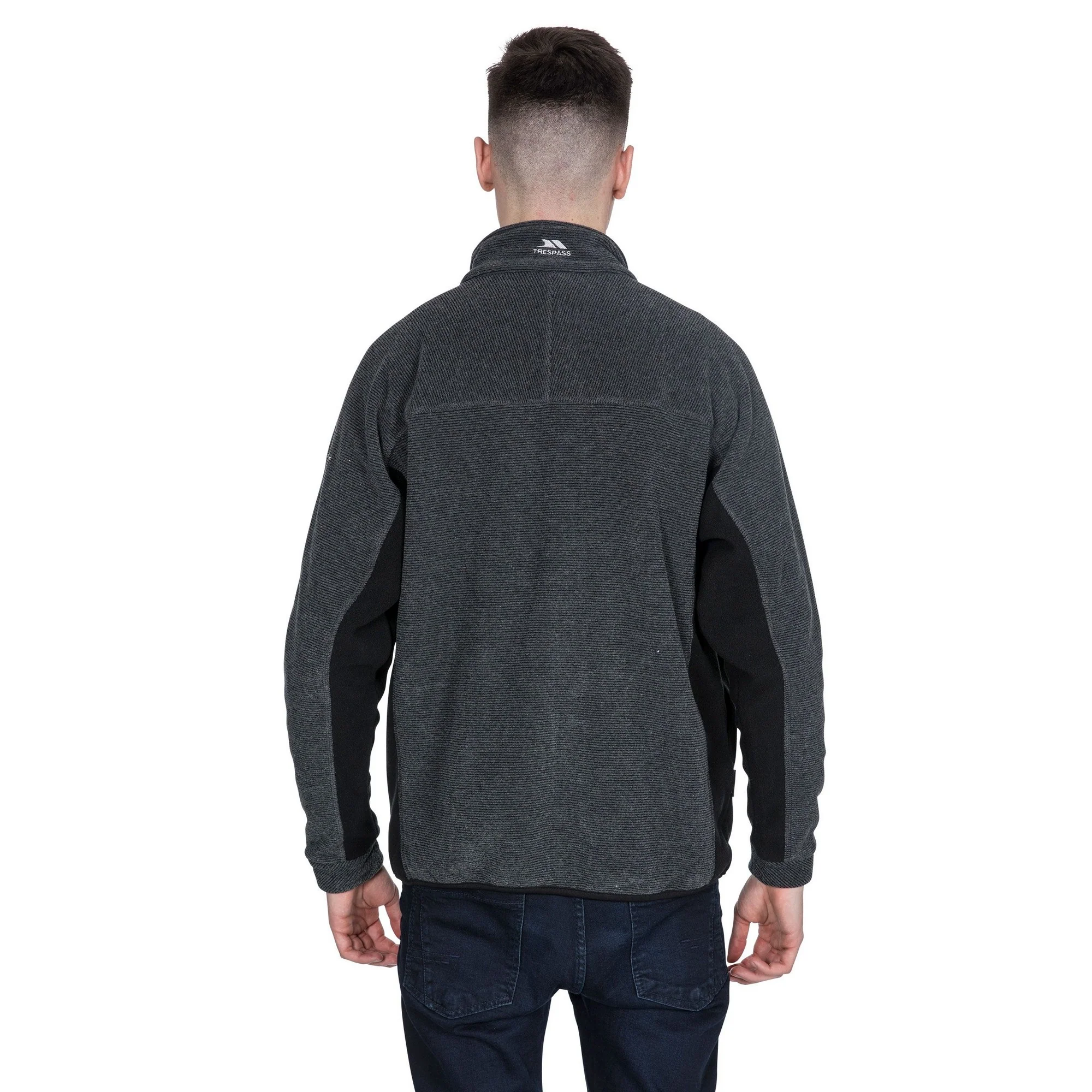 Trespass Mens Jynx Full Zip Fleece Jacket Black - Image 2