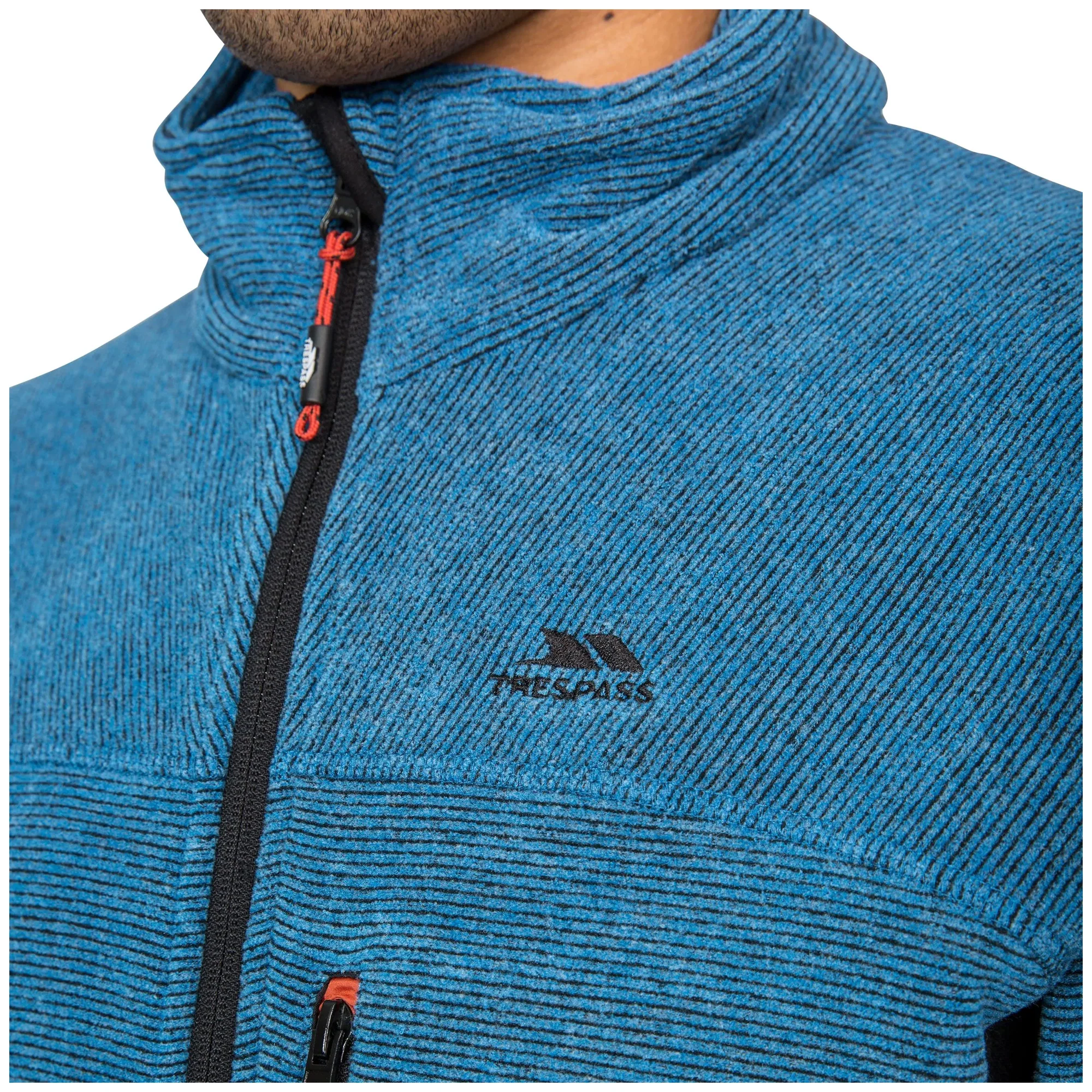 Trespass Mens Jynx Full Zip Fleece Jacket Blue - Image 3