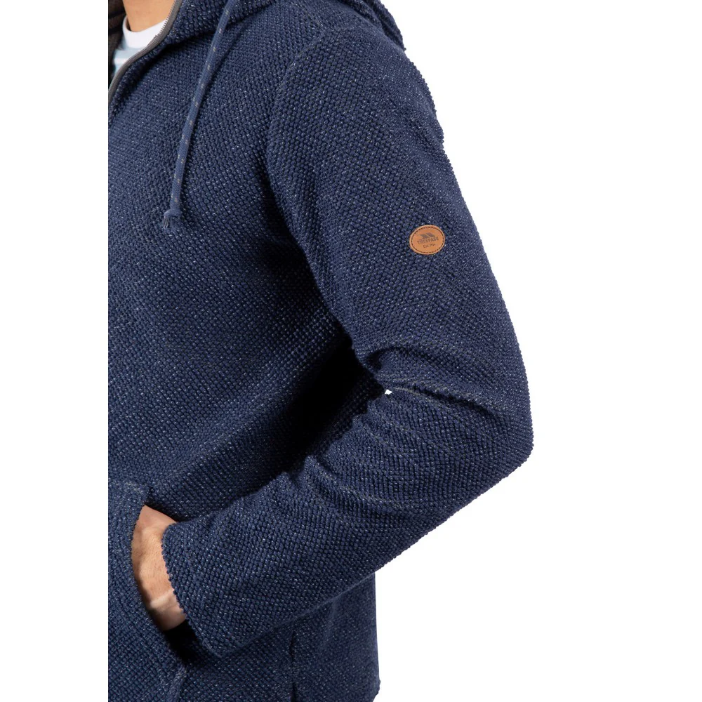 Trespass Mens Scawton Zipped Hoodie Navy Marl - Image 3