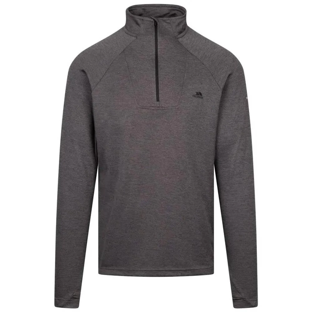 Trespass Mens Valin Long-Sleeved Top Black Marl - Image 3