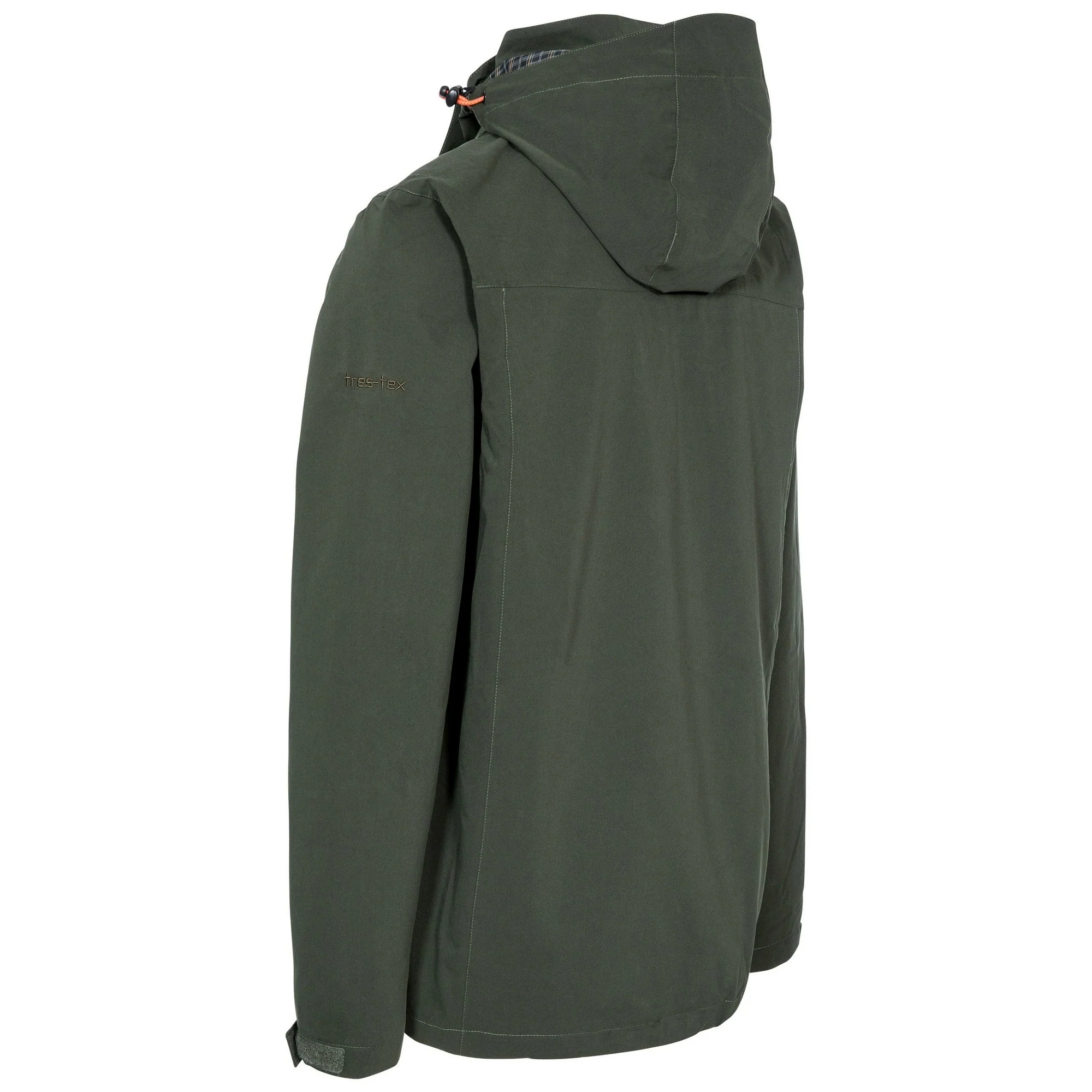 Trespass Mens Weir Waterproof Jacket Olive - Image 2