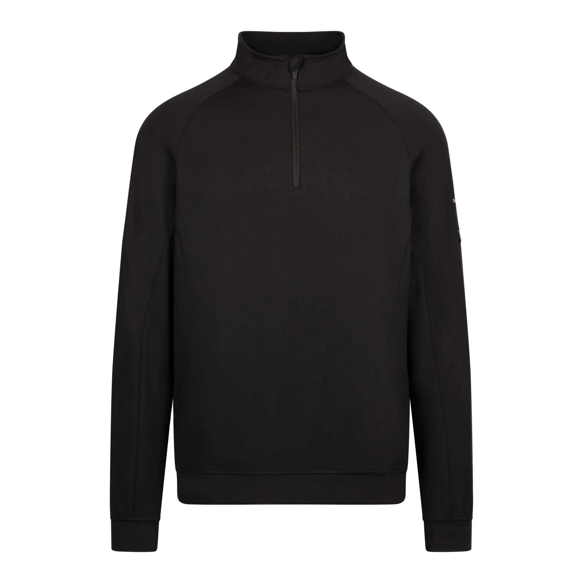 Trespass Mens Zakery Half Zip Sweatshirt Black - Image 3