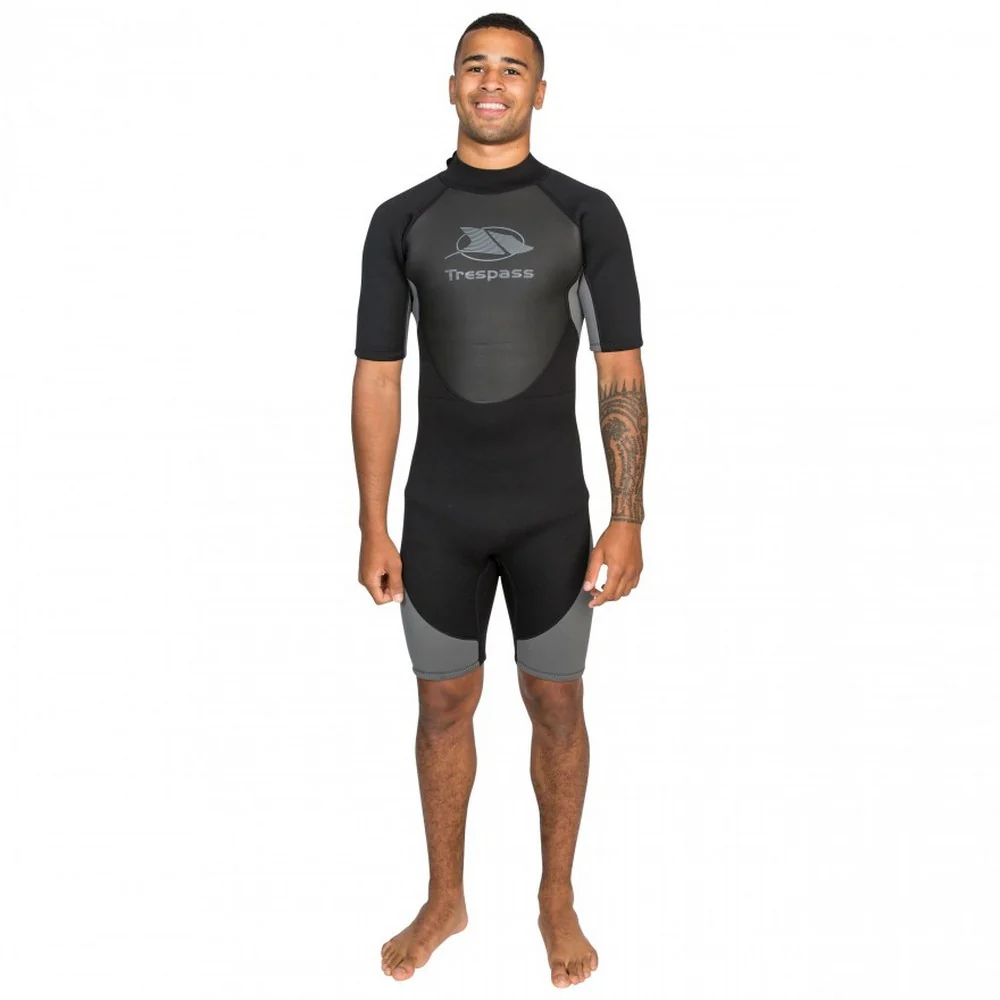 Trespass Scuba Mens Short Wetsuit Black - Image 4