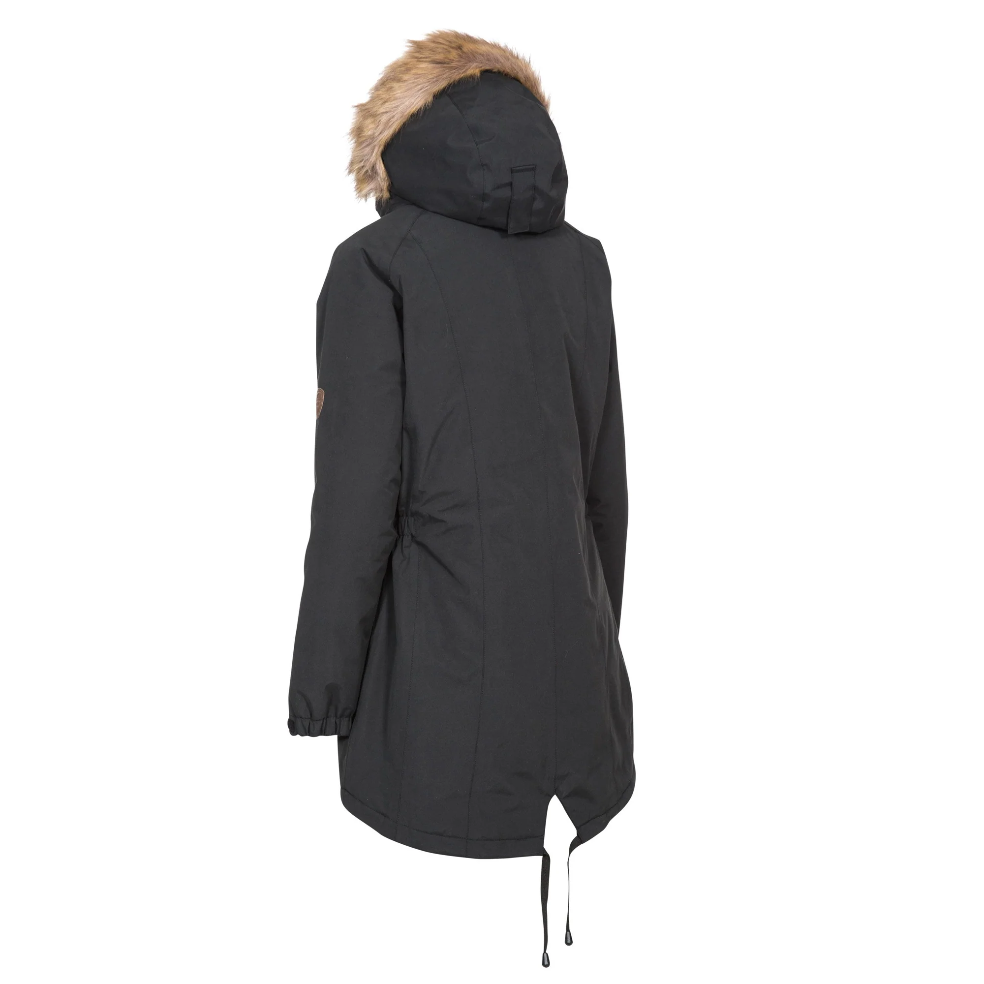 Trespass Womens Celebrity Insulated Longer Length Parka Jacket Black - Image 3