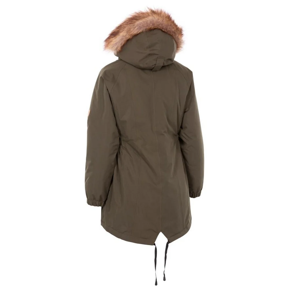 Trespass Womens Celebrity Insulated Longer Length Parka Jacket Dark Vine - Image 2