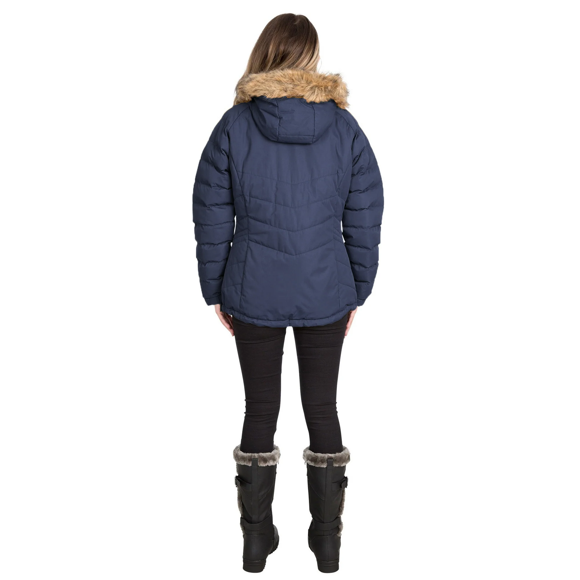 Trespass Womens Nadina Waterproof Padded Jacket Navy - Image 3