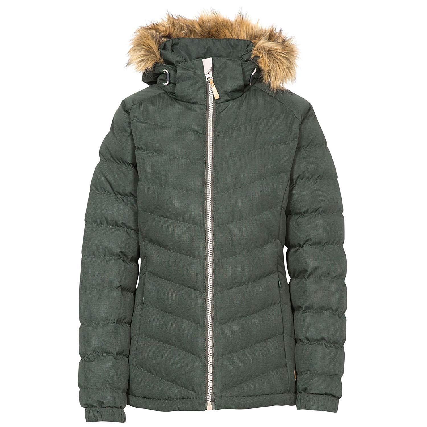 Trespass Womens Nadina Waterproof Padded Jacket Olive
