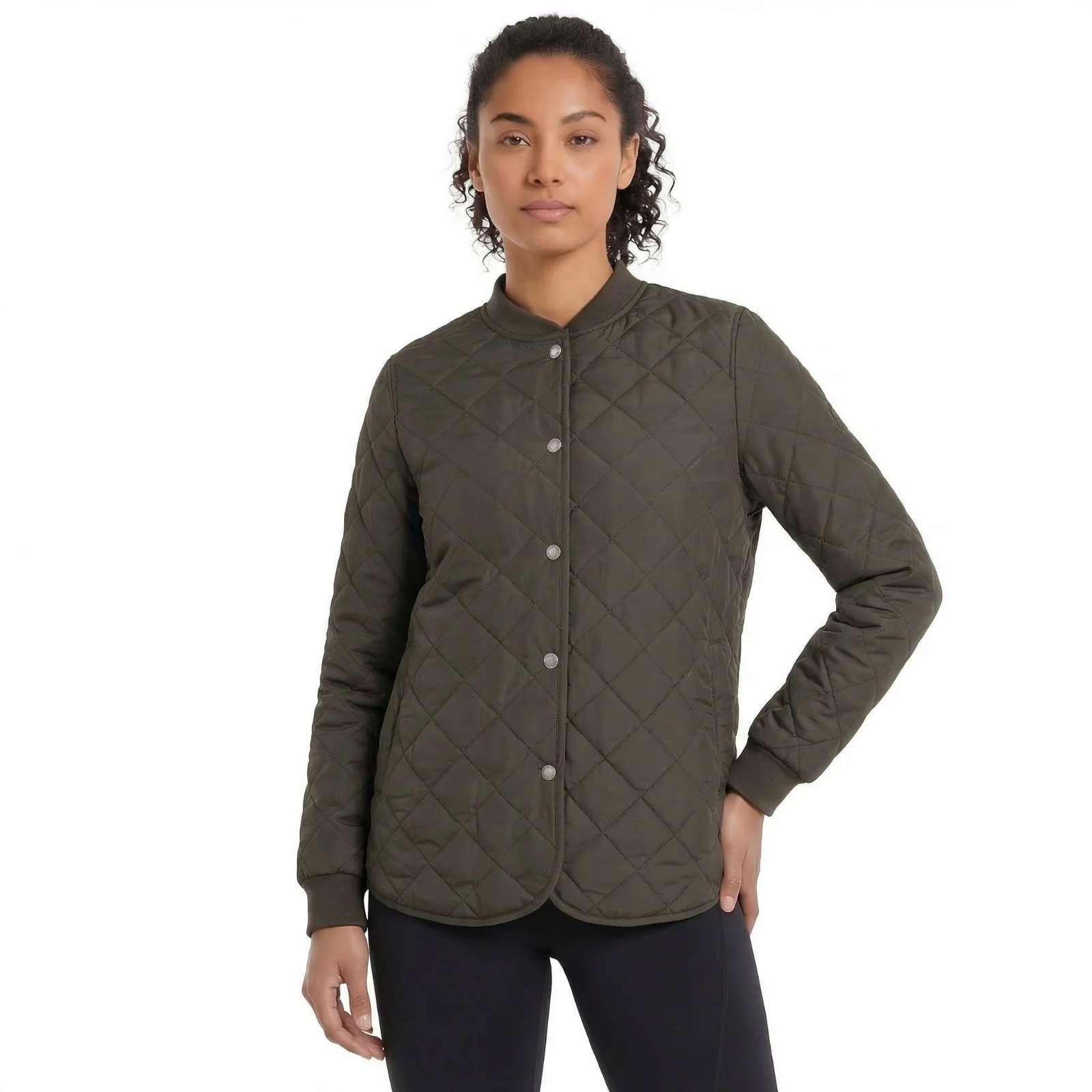 Trespass Womens Oversee Padded Jacket Dark Khaki