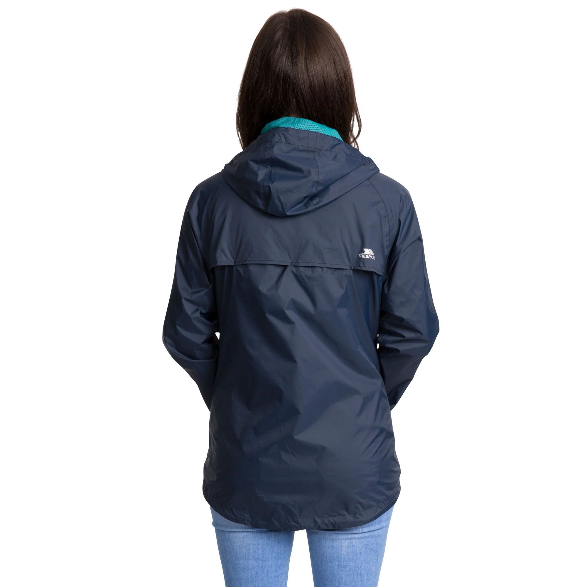 Trespass Womens Qikpac Packaway Waterproof Jacket Navy - Image 3