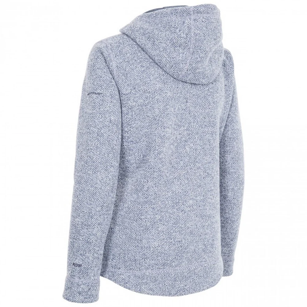 Trespass Womens Reserve Hooded Fleece Denim Blue - Image 2