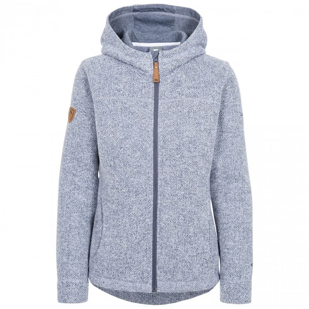 Trespass Womens Reserve Hooded Fleece Denim Blue - Image 3