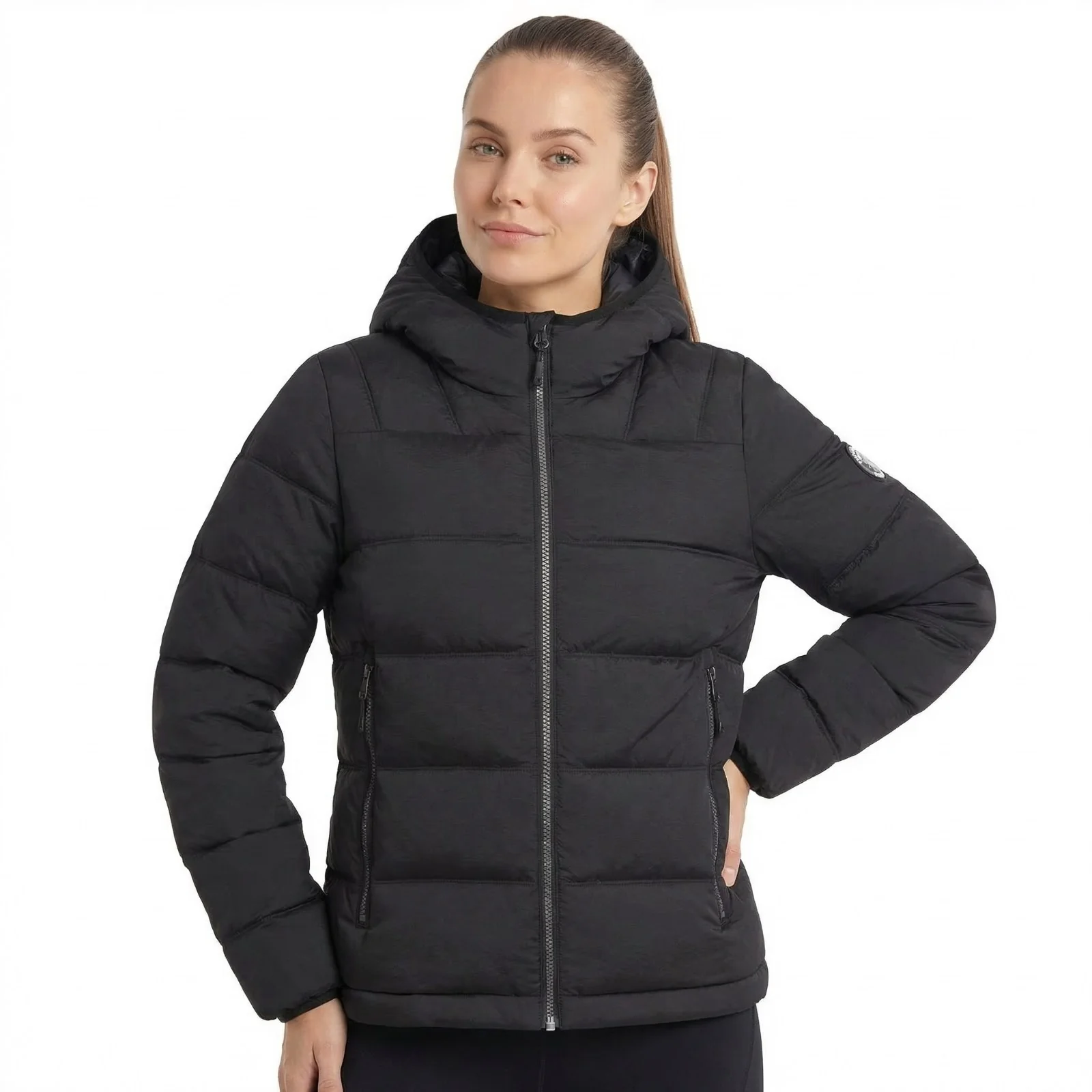 Trespass Womens Rollins Hooded Jacket Black