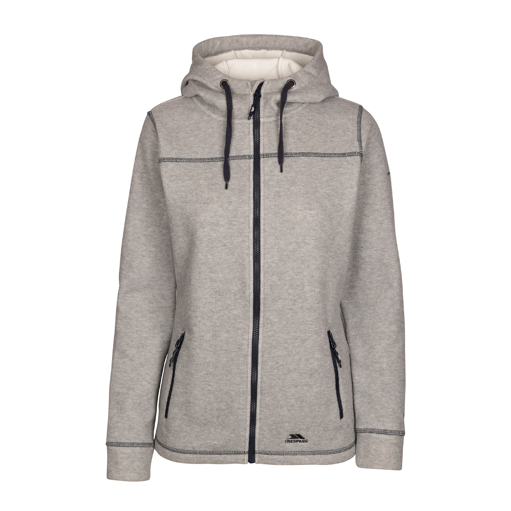 Trespass Womens Runpal At400 Fleece Jacket Grey - Image 3