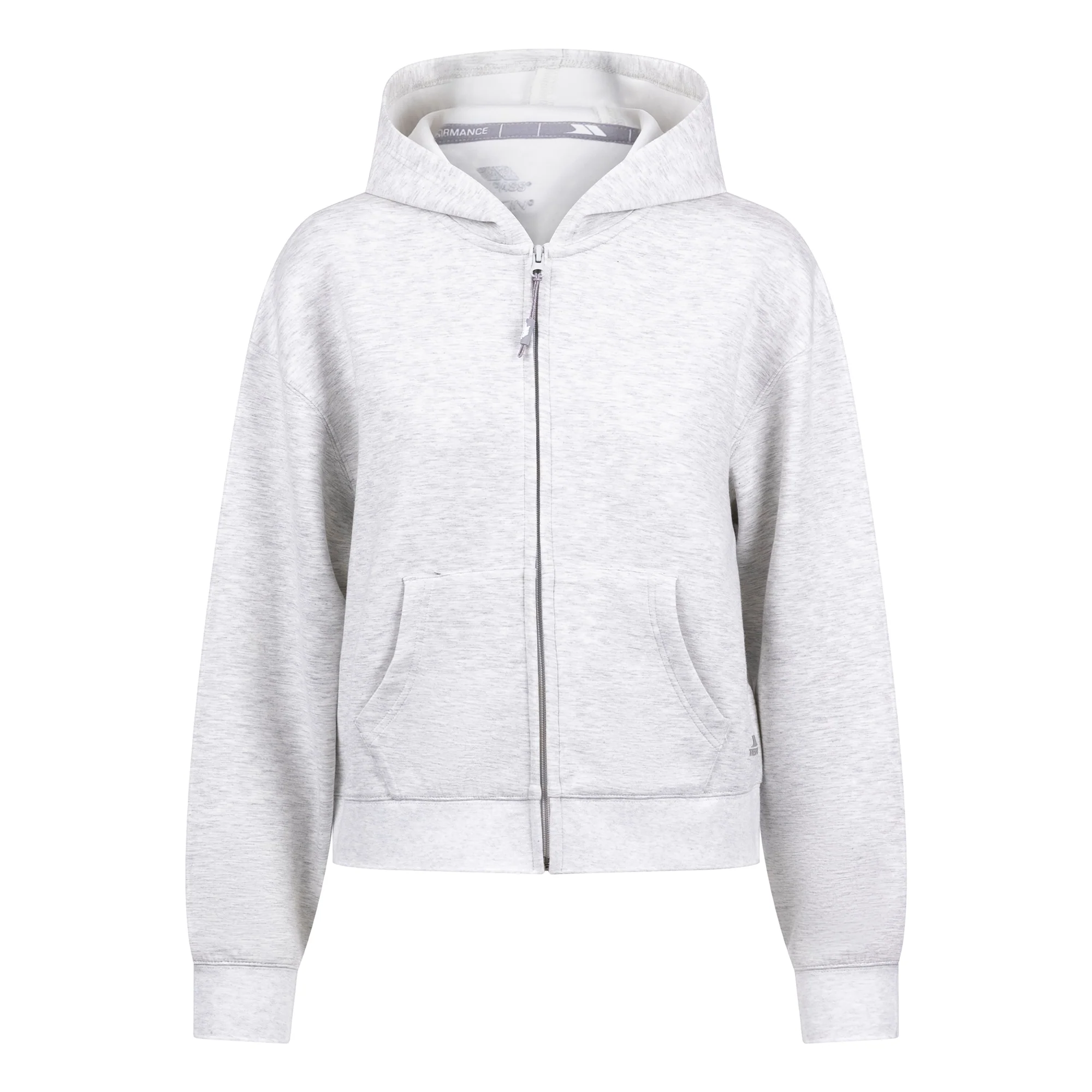 Trespass Womens Sileas Active Full Zip Hoodie Grey Marl - Image 3
