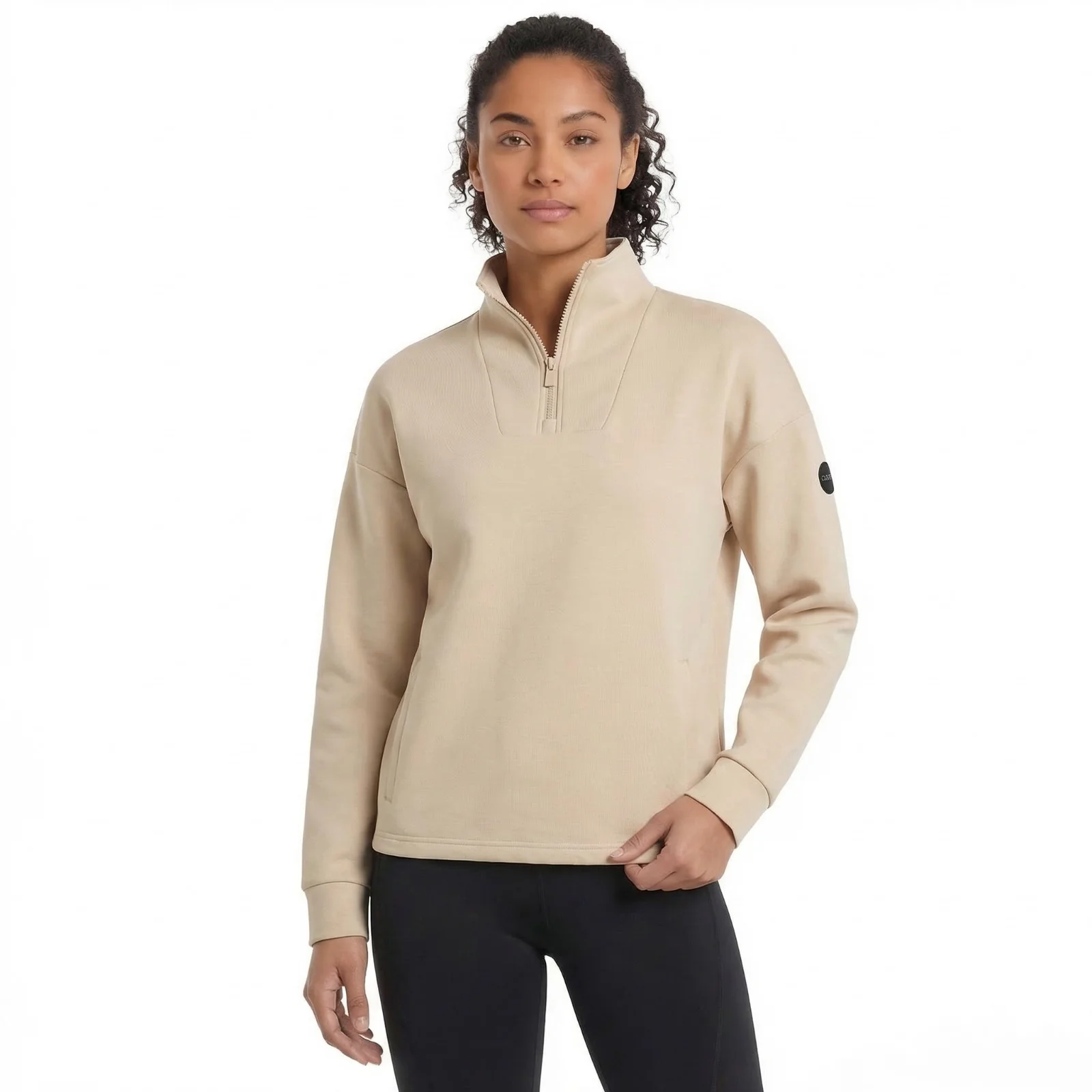Trespass Womens Siobhan DLX Fleece Top Soft Stone
