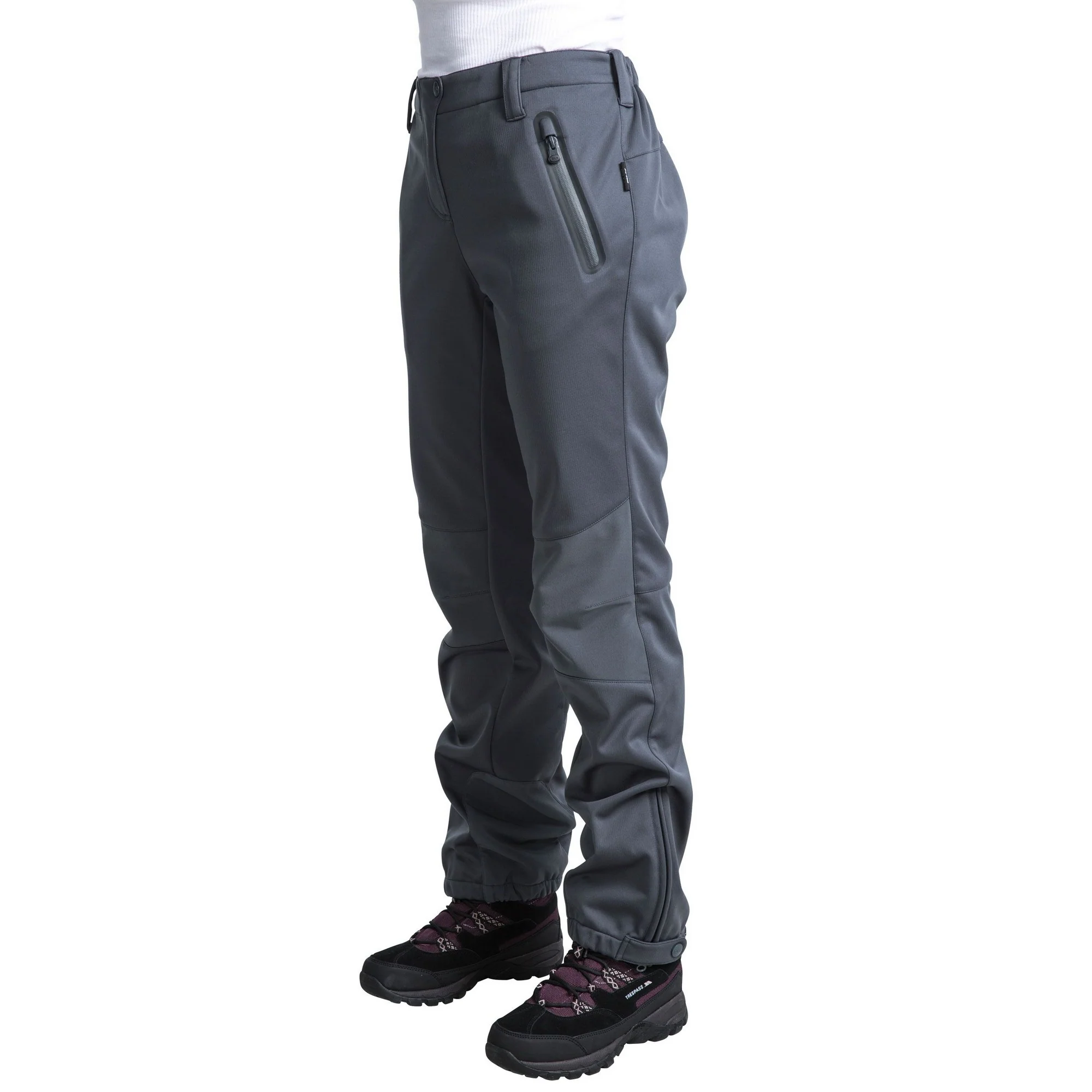 Trespass Womens Sola Softshell Outdoor Trousers Carbon - Image 3