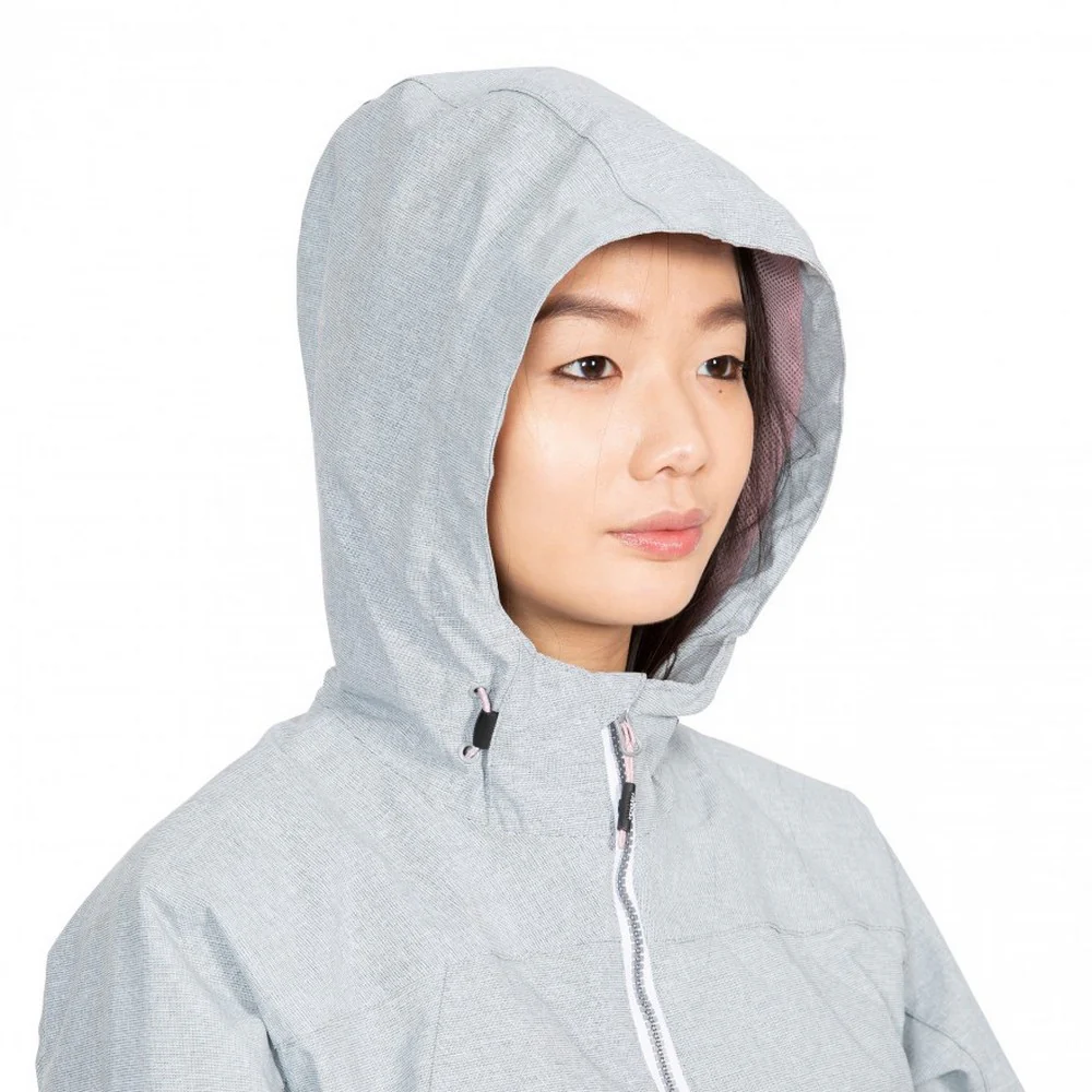Trespass Womens Virtual Waterproof Jacket Grey Marl - Image 4
