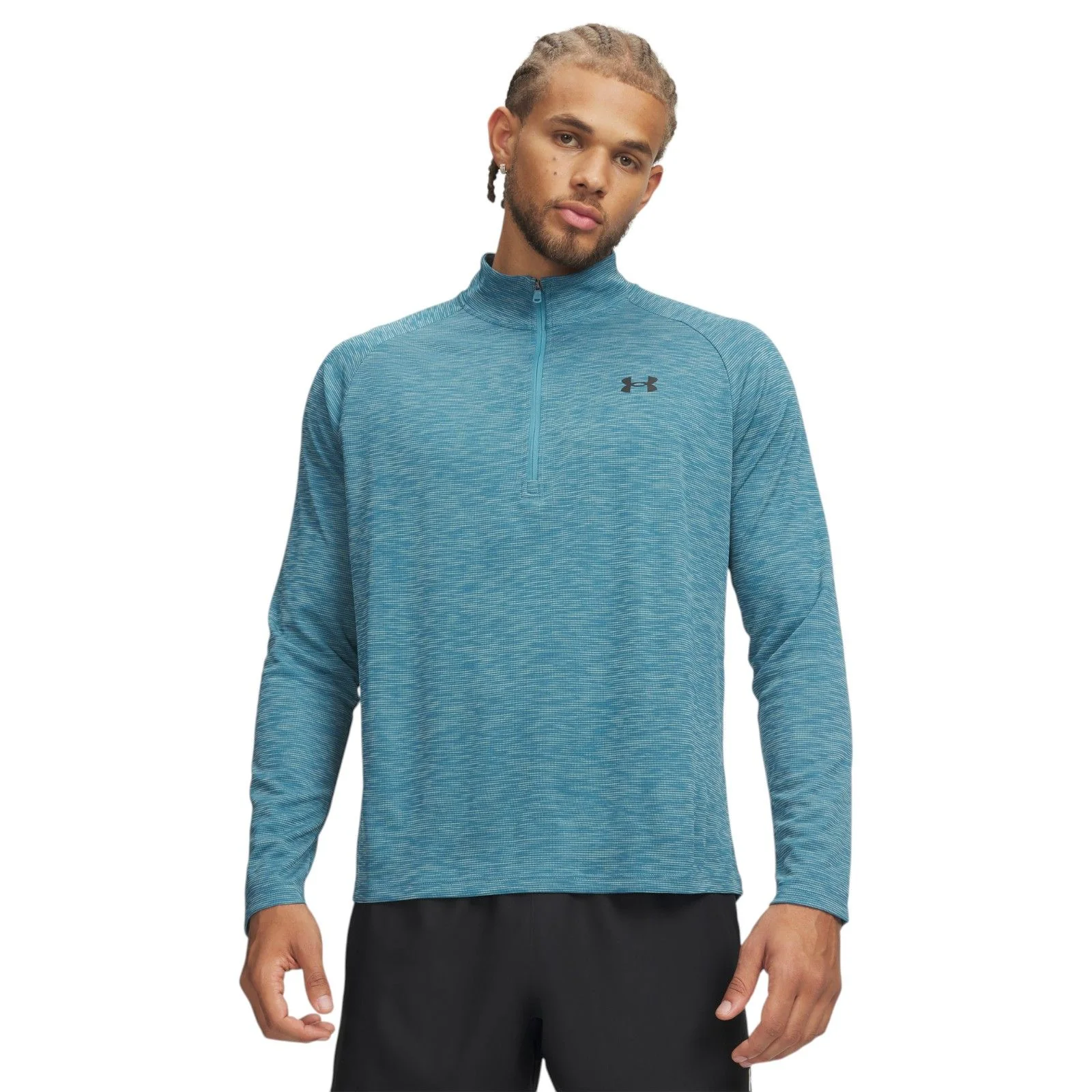 Under Armour Mens Tech Textured Half Zip Blue