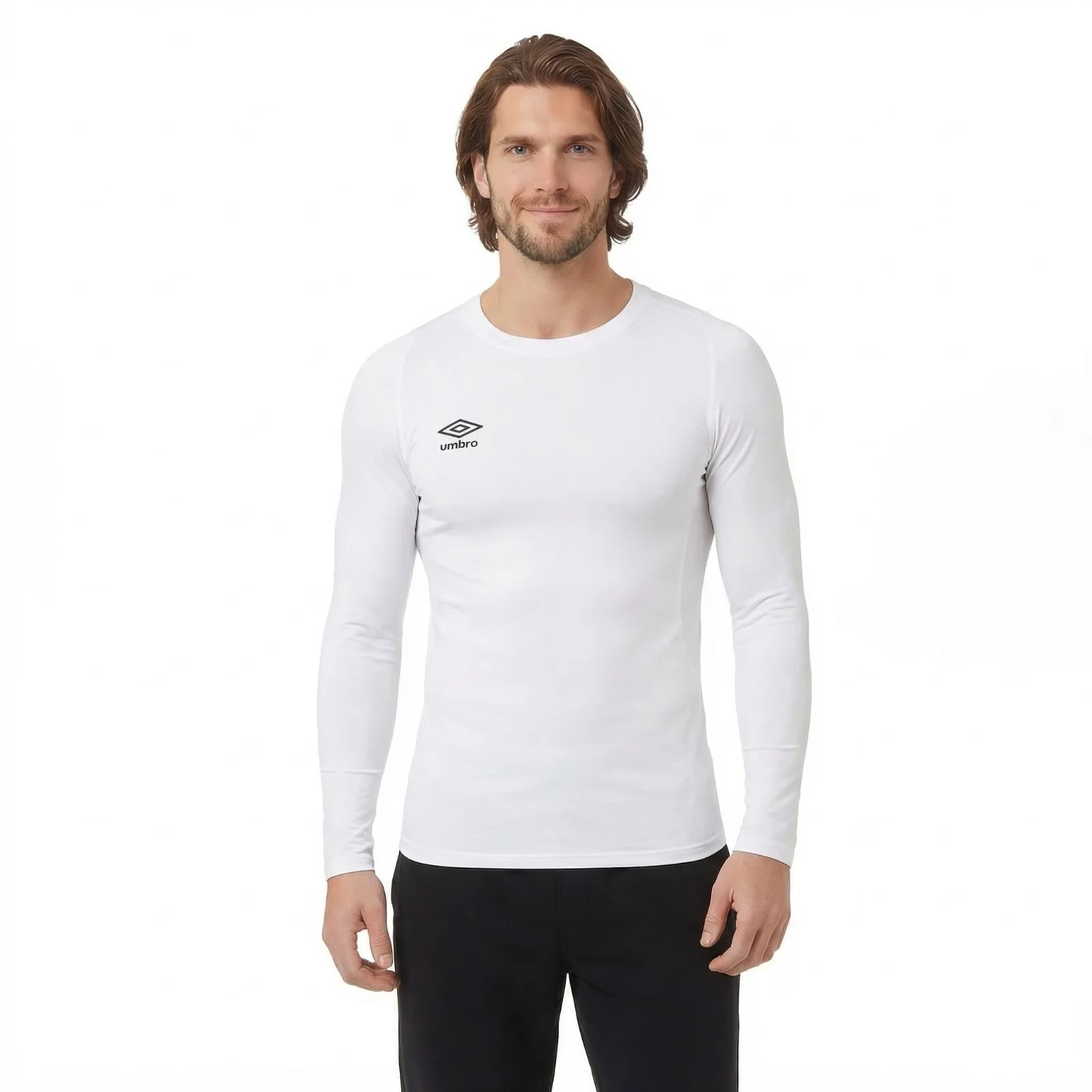 Umbro Mens Long Sleeved Baselayer Crew Top