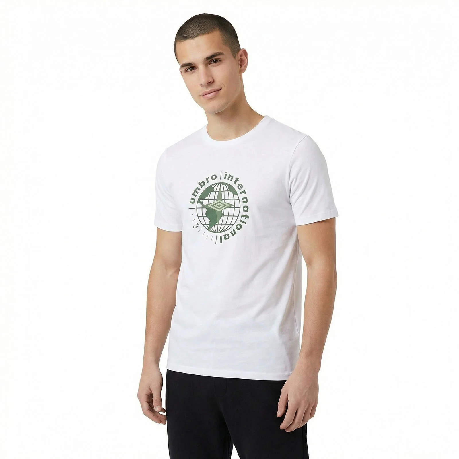 Umbro Globe Mens Short Sleeved Graphic Training T-Shirt