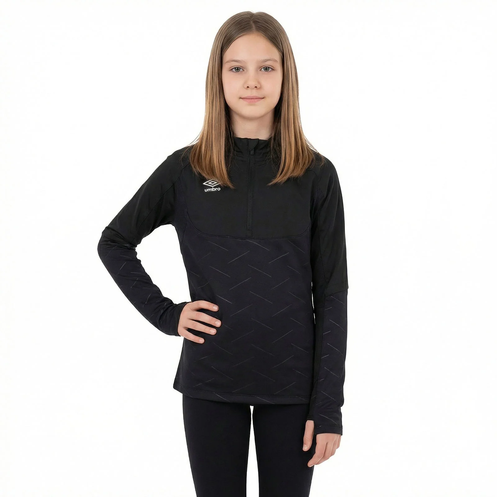 Umbro Kids Training Thermal Hybrid Half-Zip Top