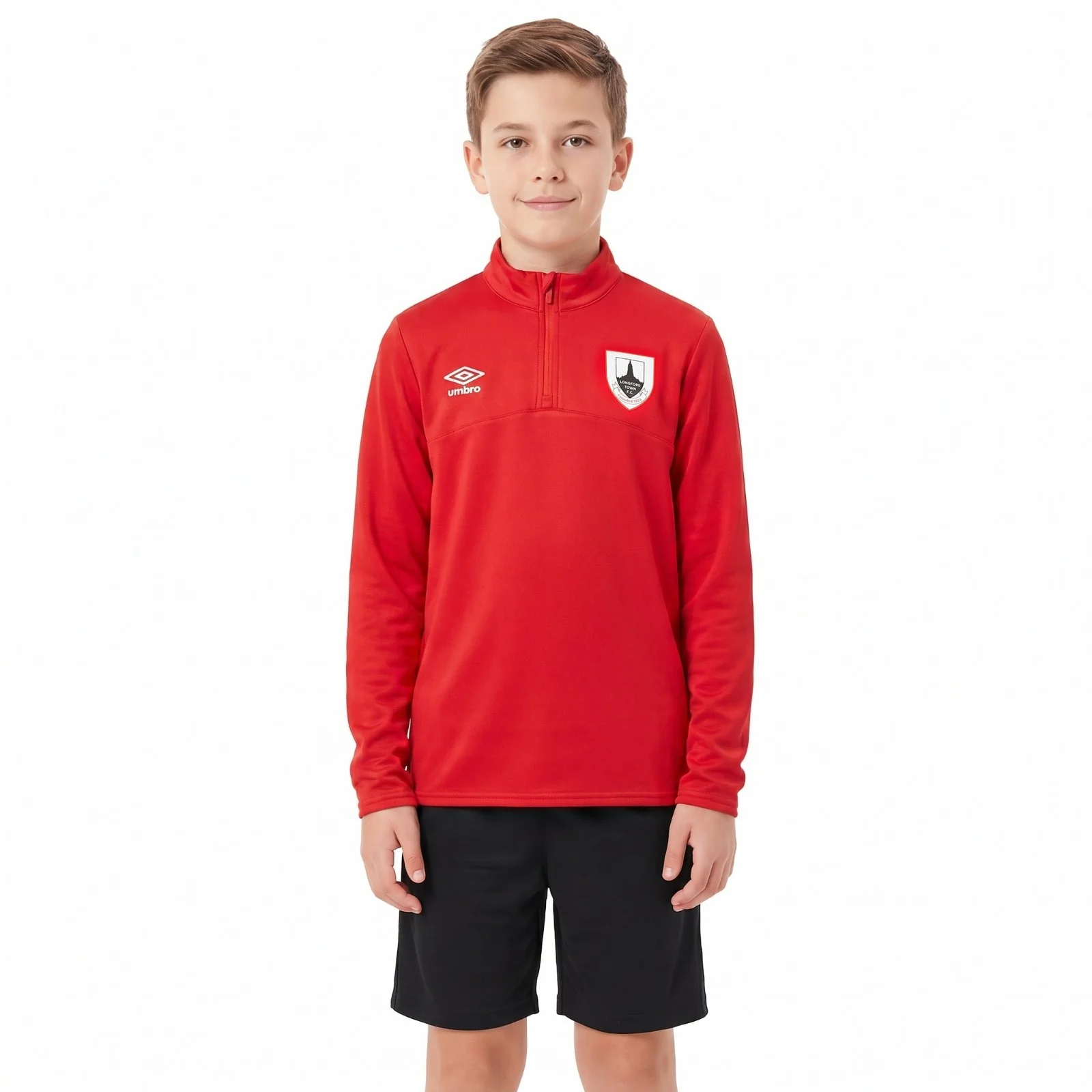 Umbro Longford Town Football 2026 Kids Half-Zip Top