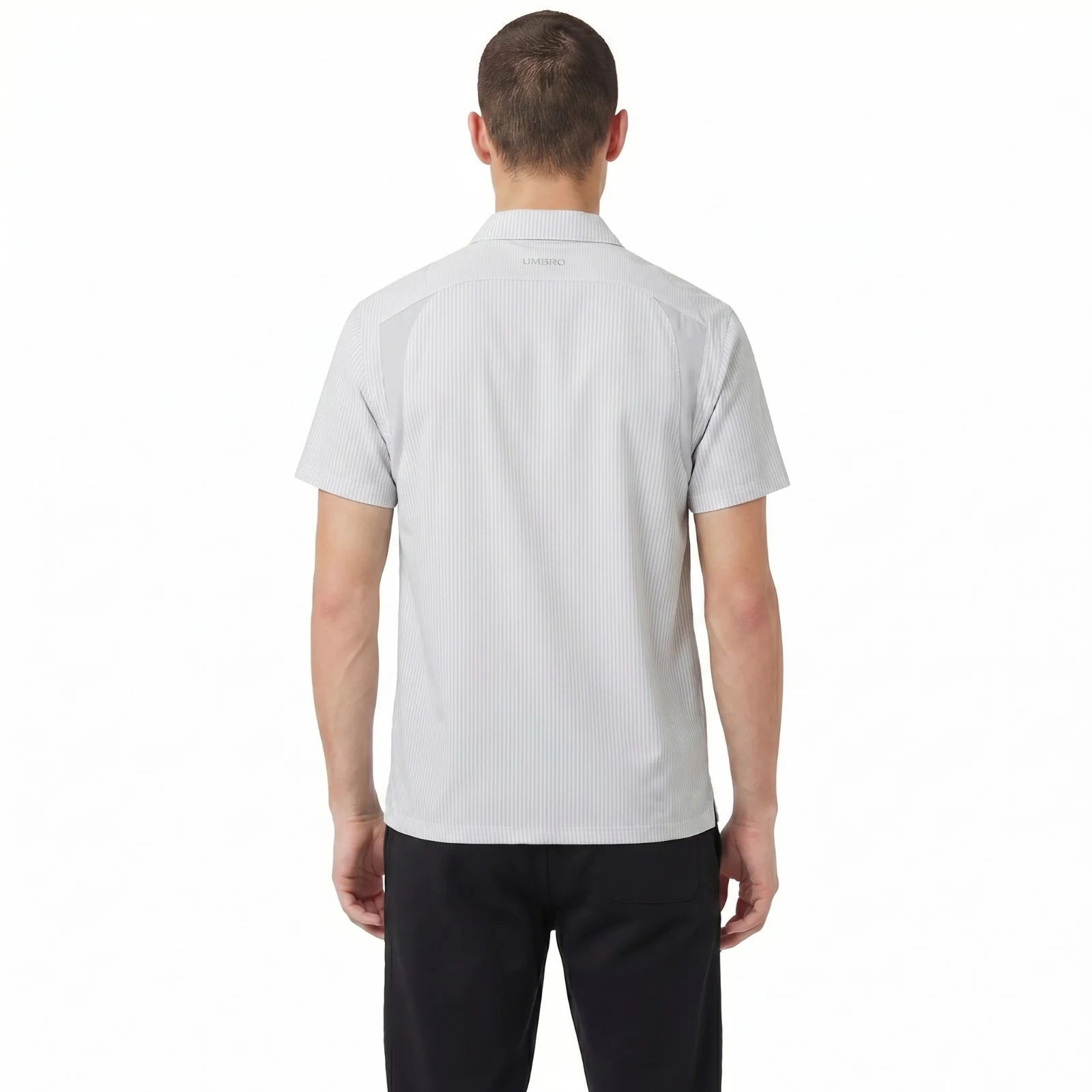 Umbro Short Sleeve Buttoned Mens Boxy-Fit Logo Shirt - Image 2