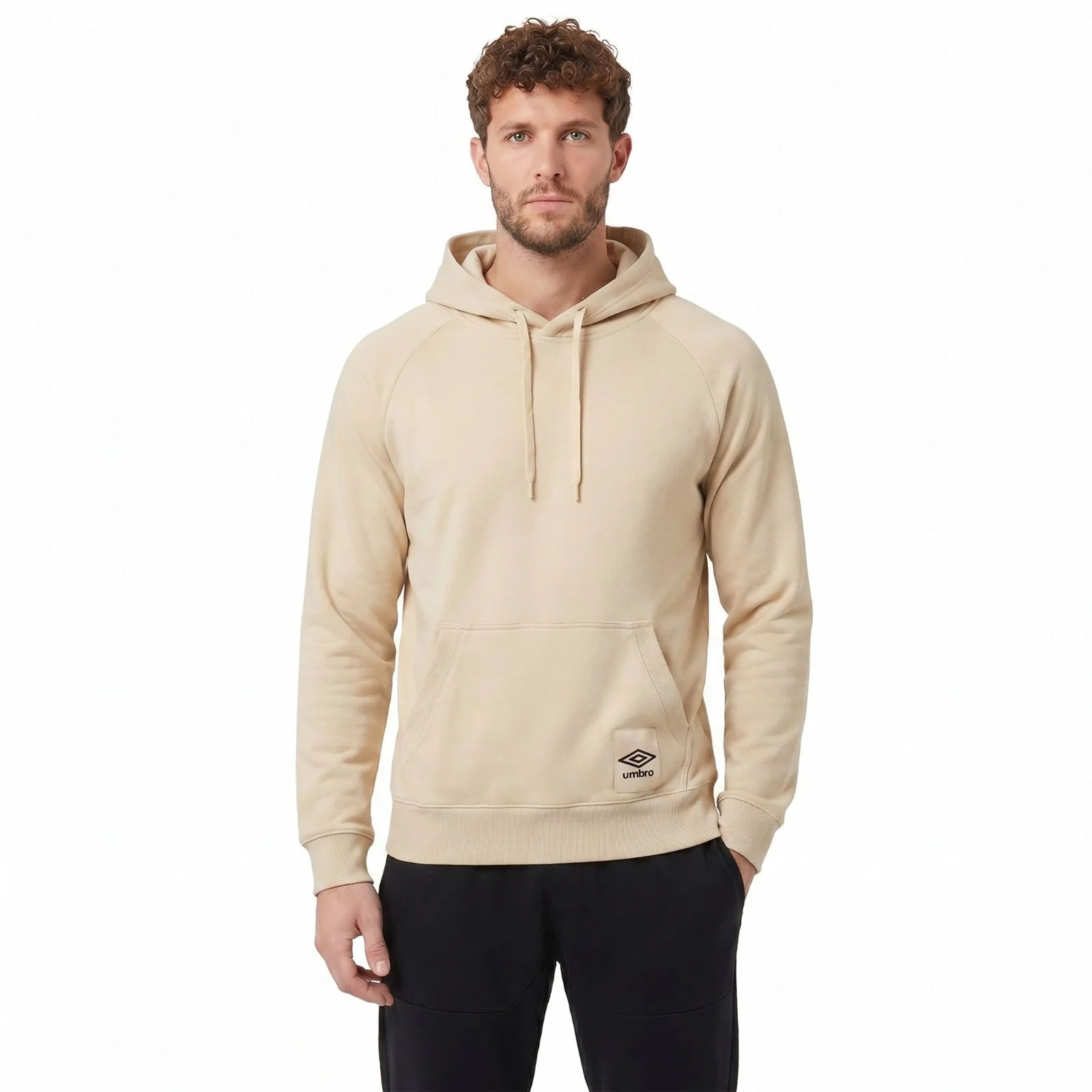 Umbro Relaxed Mens Football Training Hoodie - Cream