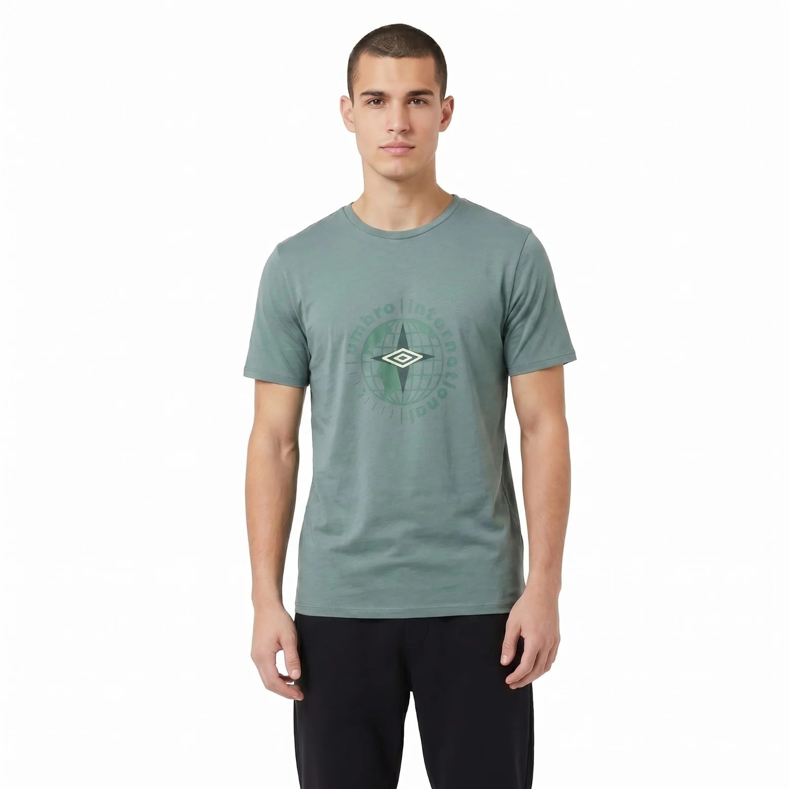 Umbro Globe Mens Short Sleeved Graphic Training T-Shirt - Image 2