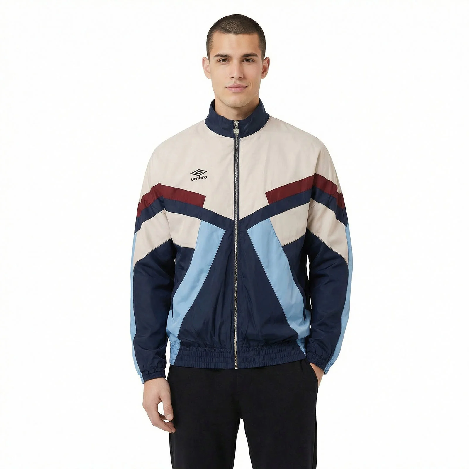 Umbro Mens Relaxed Boxy-Fit Full-Zip Track Jacket
