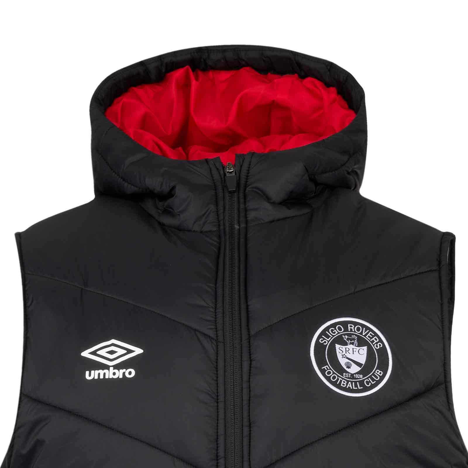 Umbro Sligo Rovers Football 2026 Mens Full-Zip Hood Gilet - Image 5
