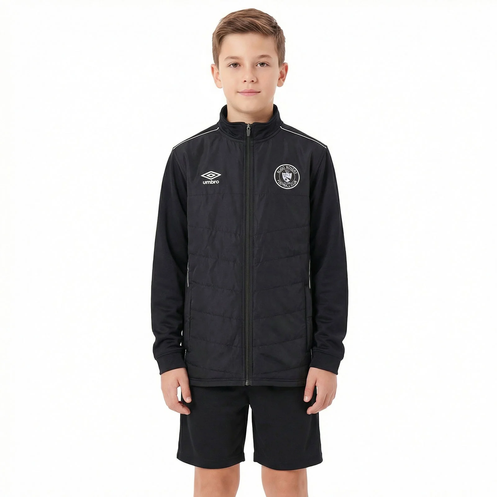 Umbro Sligo Rovers Football 2026 Kids Full-Zip Hybrid Jacket