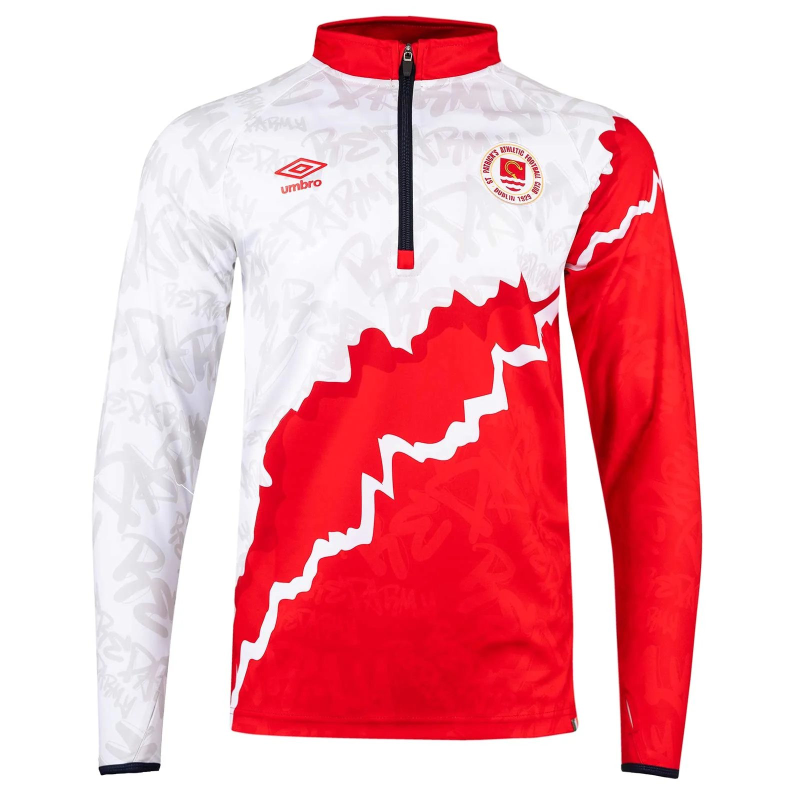Umbro St Patricks Football 2026 Adults Half-Zip Warm Up Top