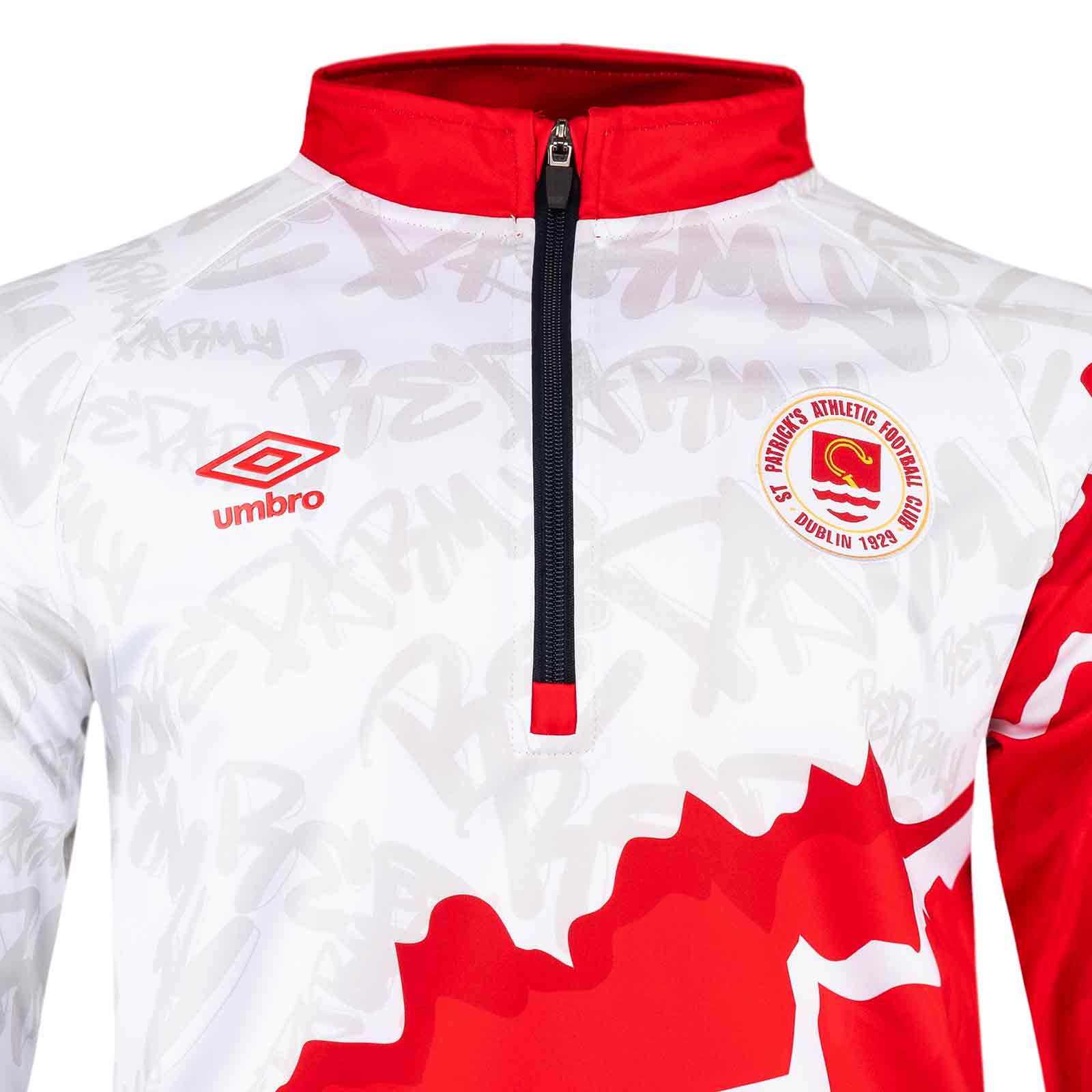 Umbro St Patricks Football 2026 Adults Half-Zip Warm Up Top - Image 3