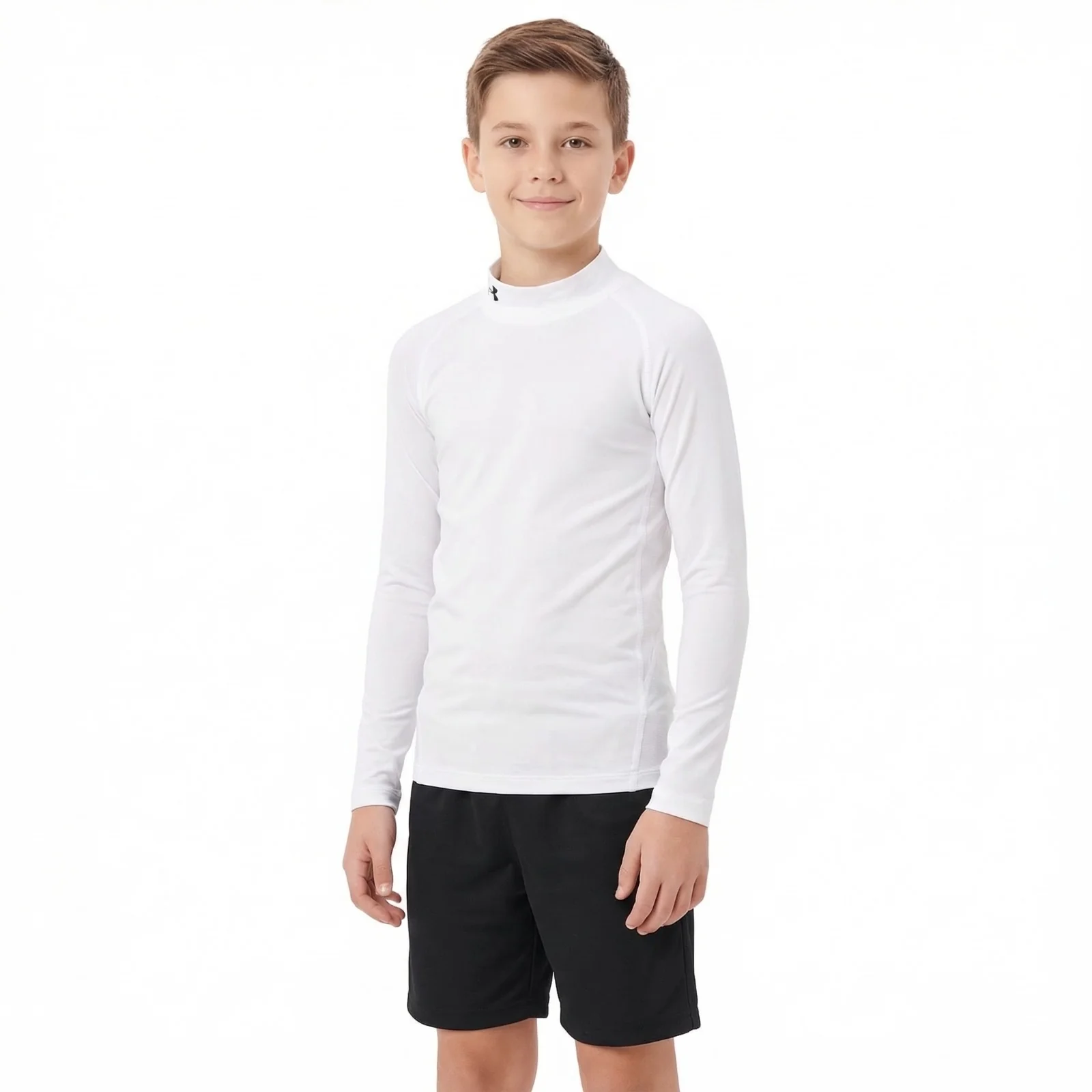Under Armour HeatGear Boys Mock Long Sleeve Top