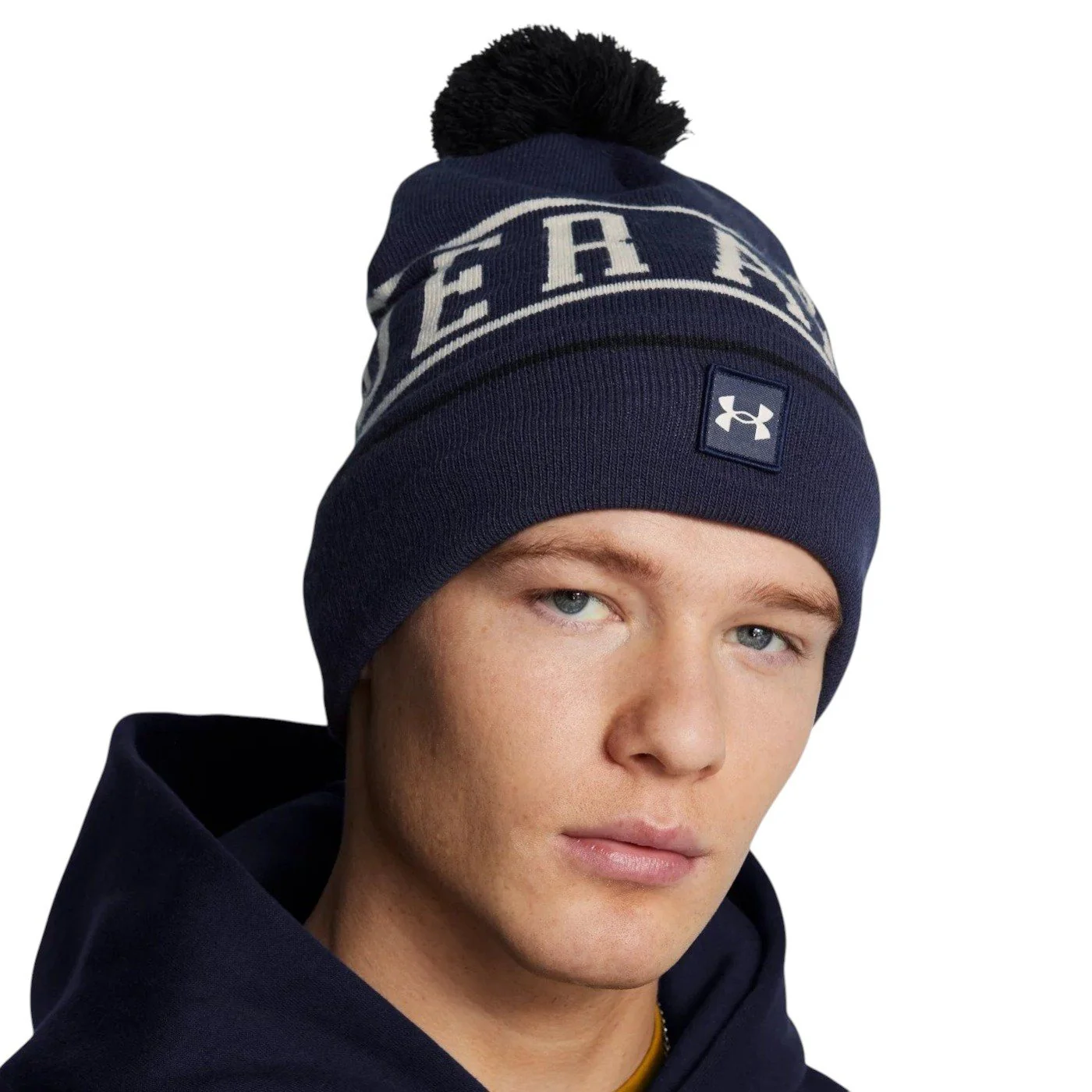 Under Armour Halftime Adults Light knit Pom Beanie Hat - Image 2