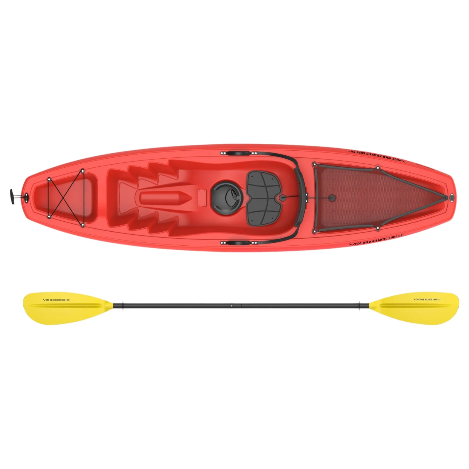 Wild Atlantic Surf 9ft Hull Design Adults Sit On Kayak - Red - Image 6