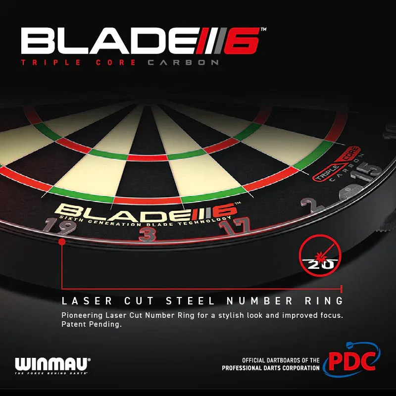 Winmau Blade 6 Triple Core Dartboard - Image 4