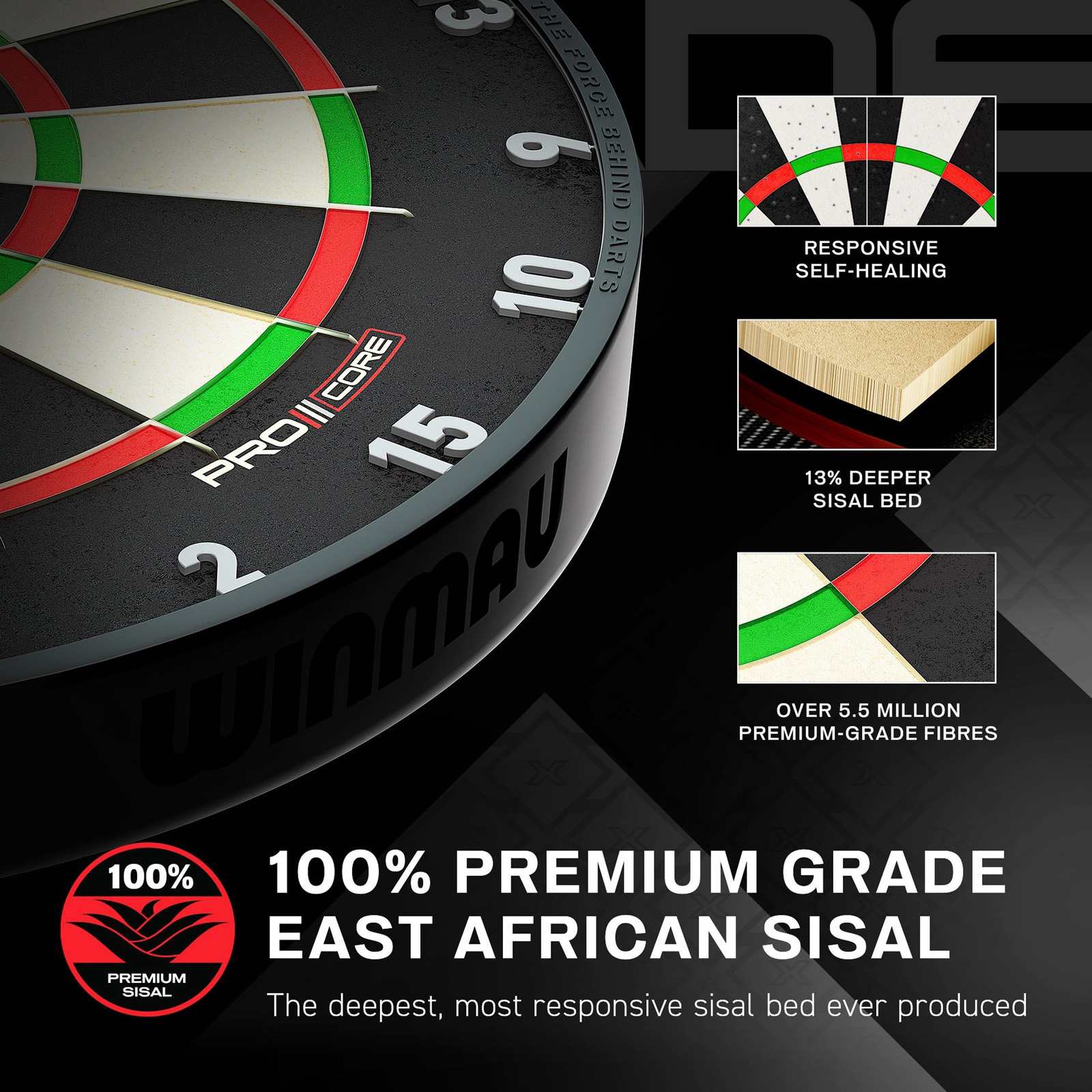 Winmau Blade X Official PDC Competition Premium Dartboard - Image 6