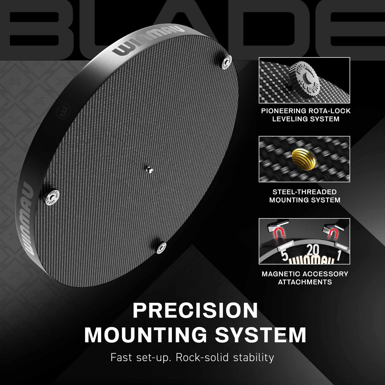 Winmau Blade X Official PDC Competition Premium Dartboard - Image 9