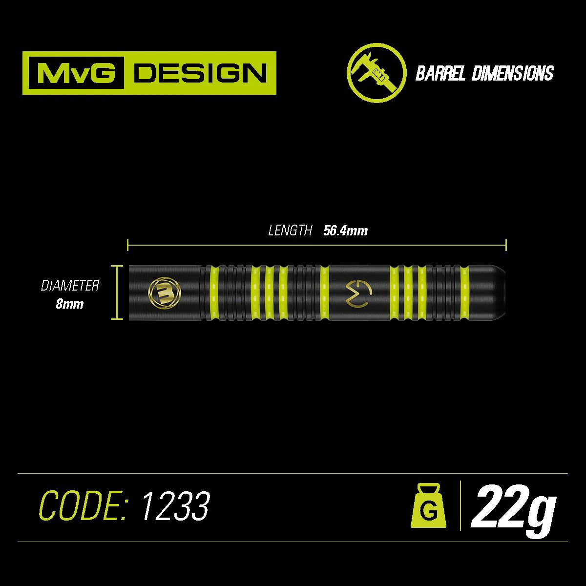 Winmau MVG Ambition 22G Darts - Image 4