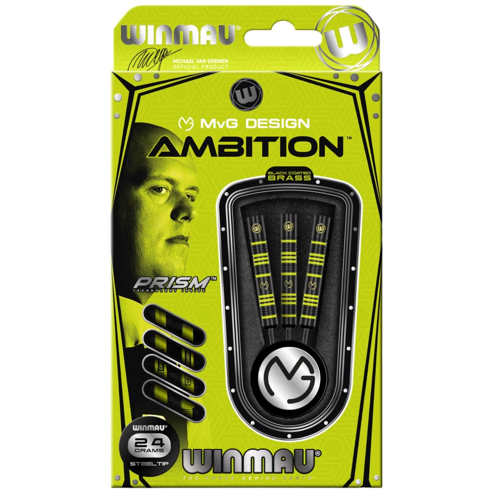 Winmau MVG Ambition 24G Brass Steel Tip Darts - Image 3