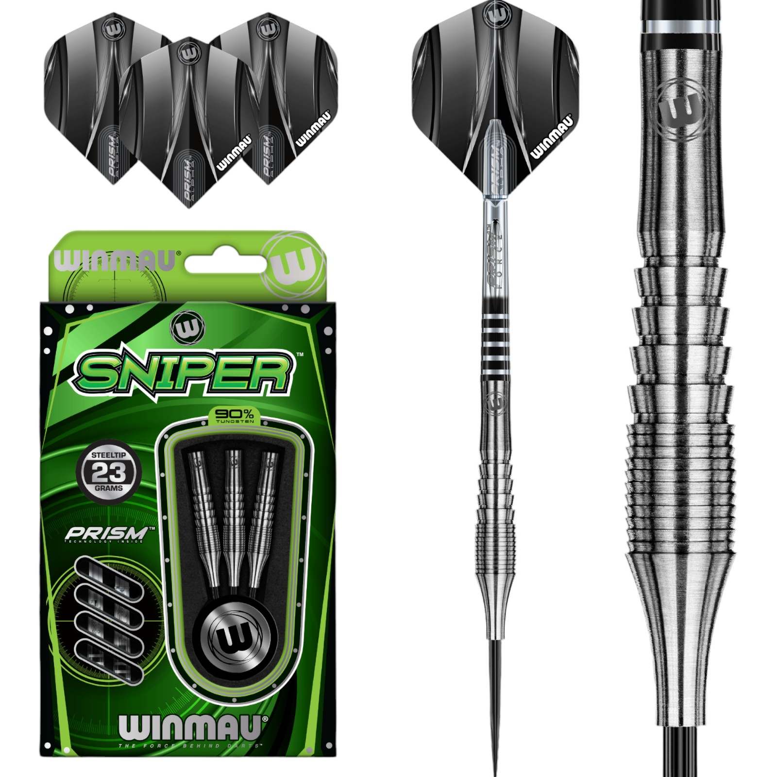 Winmau Sniper 90% Tungsten Barrel 23G Steel Tip Darts
